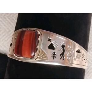 Carolyn Pollack RMT Relios Roderick Tenorio Sterling 14kt Red Tiger Eye Bracelet